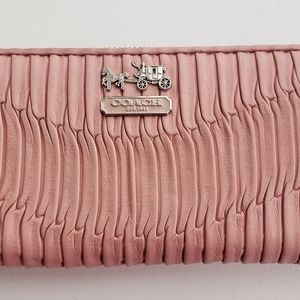 Rare Pink coach wallet - accordion zip style